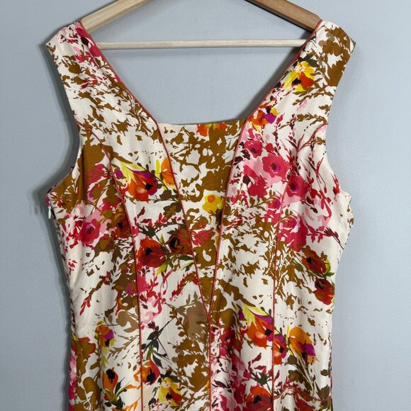 Sundance Evelyn 100% Silk Floral Mini Dress Women's 10 Ivory Flowy Feminine Chic - Picture 11 of 14